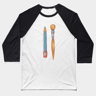 pencil and brush Baseball T-Shirt